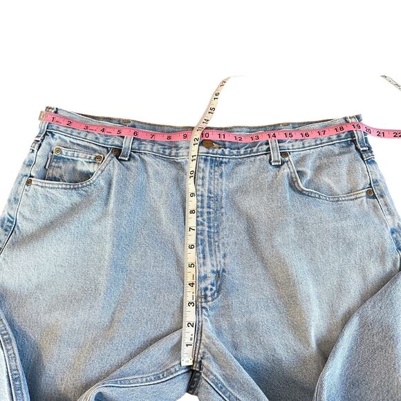 Carhartt Tapered Straight Traditional Fit Denim Jeans Light Wash Blue 40x29 - Picture 11 of 14